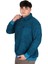 Mode Xl Büyük Beden Erkek Polo Yaka Sweatshirt Baskılı Selanik U24440 Turkuaz 2