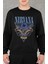 Unisex Nirvana Yazılı Kapüşonsuz Sweatshirt, Oversize Rock Band Baskılı Sweat 1