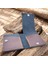 Cy Leather Nexus Trifold Siyah Koyu Taba Hakiki Deri Erkek Kadın Cüzdan El Yapımı Unisex 2