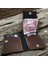 Cy Leather Nexus Trifold Siyah Koyu Taba Hakiki Deri Erkek Kadın Cüzdan El Yapımı Unisex 4