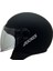 Square S Solid A1 Matt Black Yarım Motosiklet Kaskı - S 3