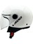 Square S Solid A0 Gloss Pearl White Yarım Motosiklet Kaskı - Xs 1