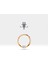 Prenses Pırlantalı Halka Piercing, 10-12 mm , 1.2 Mm, 14K Sarı-Beyaz-Kırmızı Altın | LC00034D 1