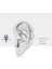 Prenses Pırlantalı Halka Piercing, 10-12 mm , 1.2 Mm, 14K Sarı-Beyaz-Kırmızı Altın | LC00034D 4