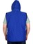 Mode Xl Büyük Beden Erkek Fermuarlı Kapüşonlu Şişme Yelek U24705 Mavi 4