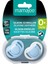 Ortodontik Damaklı Emzik, Powder Blue, 0+ Ay, Emzik Saklama & Sterilizasyon Kutulu, İkili Set 8