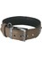 Deri Doğal Taşlı Köpek Boyun Tasması 28-33 cm X-Small Taba 1