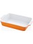 Rossallını Lıfe Brandanı Buyuk Dıkdortgen Turuncu Fırın Kabı 44X26X8 cm 1