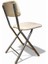 Katlanır Metal Ayaklı Krem Sandalye - Foldable Metal Legs Chair 4