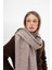 Jakarlı Kaşmir %100 Viscose Koyu Bej Şal 5