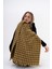 Kazayağı Desenli Kaşmir %100 Viscose Somon-Kahve Şal 4