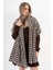 Kazayağı Desenli Kaşmir %100 Viscose Kahverengi-Krem Şal 2