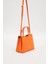 Turuncu Dikiş Detaylı El Çantası 2
