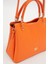 Turuncu Dikiş Detaylı El Çantası 3