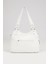 Beyaz Çok Bölmeli Örgü Detay Omuz Çantası 2