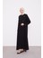 Siyah Düğme Detay Ferace 1