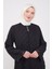 Siyah Sim Şeritli Fermuarlı Ferace 5