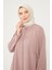 K.Pudra Yanları Pileli Düğme Detaylı Ferace 5