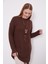 Kahve Etnik Kolyeli Fitili Kaşmir Tunik 3