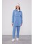 İndigo Düğme Detaylı Spor Takım 1