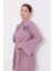 K.Lila Broşlu Beli Pileli Tunik Takım 4