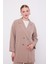 S.kahve Kendinden Desenli Blazer Ceket Takım 4