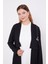 Siyah Broş Detaylı İçli Yelek Takım 2