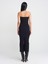 90911 Straplez Yaka Midi Elbise-Siyah 2