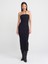 90911 Straplez Yaka Midi Elbise-Siyah 3