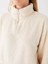 Vision Dik Yaka Düz Uzun Kollu Oversize Kadın Pelüş Sweatshirt 2