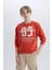 Erkek Çocuk Bisiklet Yaka Baskılı Sweatshirt D7712A825SP 1