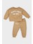 Erkek Bebek 2'li Takım Bisiklet Yaka Baskılı Sweatshirt Beli Lastikli Eşofman Altı D7907A525SP 1