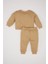 Erkek Bebek 2'li Takım Bisiklet Yaka Baskılı Sweatshirt Beli Lastikli Eşofman Altı D7907A525SP 5