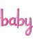 Baby Yazılı Pembe Folyo Balon 19'' 1