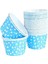 Mavi Puantiyeli 50'li Kek Kalıbı Fırında Dağılmayan 7 x 3.5 cm Muffin Kalıbı Cupcake Stand Kapsülü 1