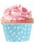 Mavi Puantiyeli 50'li Kek Kalıbı Fırında Dağılmayan 7 x 3.5 cm Muffin Kalıbı Cupcake Stand Kapsülü 3