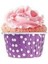 Mor Puantiyeli 50'li Kek Kalıbı Fırında Dağılmayan 7 x 3.5 cm Muffin Kalıbı Cupcake Stand Kapsülü 2