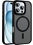 Apple iPhone 16 Pro Max Kılıf Mat Arka Yüzey Wireless Şarj Özellikli Zore Flet Magsafe Kapak + Cam Ekran Koruyucu 1