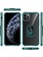 Apple iPhone 11 Pro Max - Kılıf Yüzüklü Arkası Şeffaf Koruyucu Mola Kapak - Yeşil 4