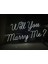 Cizgineon Will You Marry Me? Işıklı Neon led Duvar Dekarasyon 1
