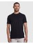 Erkek Siyah Baskılı Regular Fit Kalıp Likralı Kumaş T-Shirt 2
