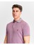 Erkek Fuşya %100 Pamuk Serin Tutan Fit Polo Yaka T-Shirt 1