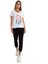 Kadın Baskılı V Yaka Tshirt Regular Fit 2