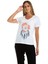 Kadın Baskılı V Yaka Tshirt Regular Fit 3