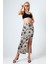 Dalgıç Kumaş Yırtmaçlı Uzun Etek Maxi Boy 92 cm Soft Renkli 2