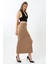 Taba Süet Etek Maxi Boy 92 cm Ön Yırtmaçlı /front Slit Maxı Long Suede Skırt 2