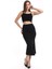 Kadın Önden Yırtmaçlı Etek Likralı Midi Boy / Women's Midi Length Skırt Wıth Front Slıt Lycra 4