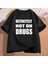 Kesinlikle Değil Ilaçlar T-Shirt Pamuk Kısa Kollu Komik Tshirt Erkekler Rahat Boy Erkek Giyim 1