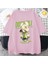 Moda Karikatür Grafik T-Shirt Kadın Erkek Kısa Kollu Pamuk Boy T-Shirt Kadın Anime Streetwear 1
