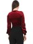 Broş Detaylı Kadife Crop 6007-BORDO 4